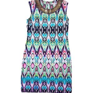 Womens 6 Signature Camryn Maximalist Dopamine Boho Sleeveless Jeweled Dress